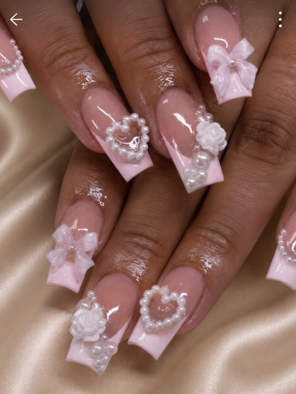 Pink Pearl 3D Nail Art Set - Women Makeup